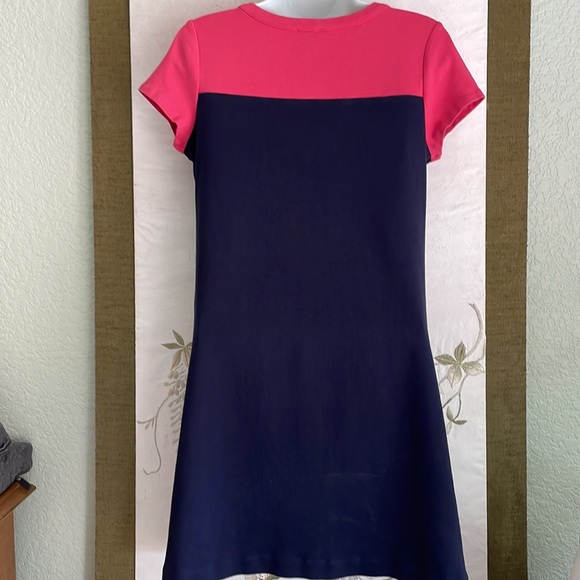 Tee Shirt Dress navy pink Talbots Small Petite - Picture 6 of 8